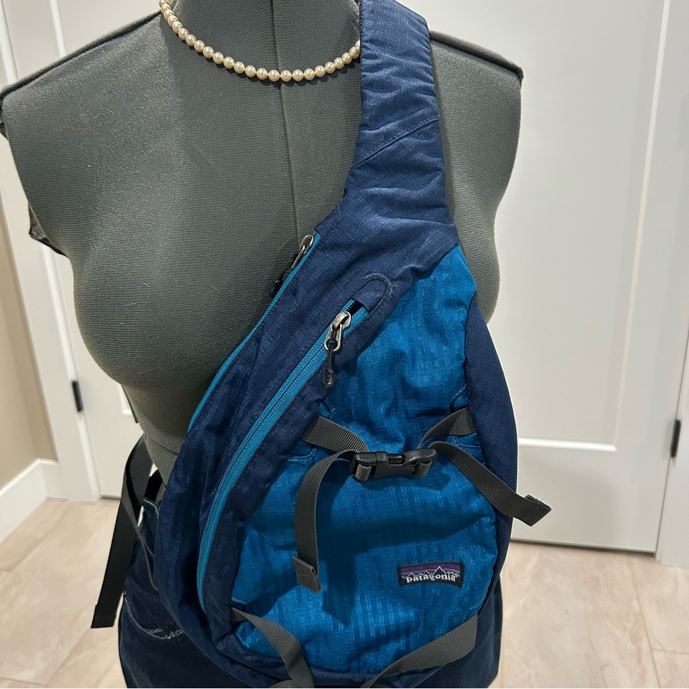 Patagonia Blue Backpack with Sling Design